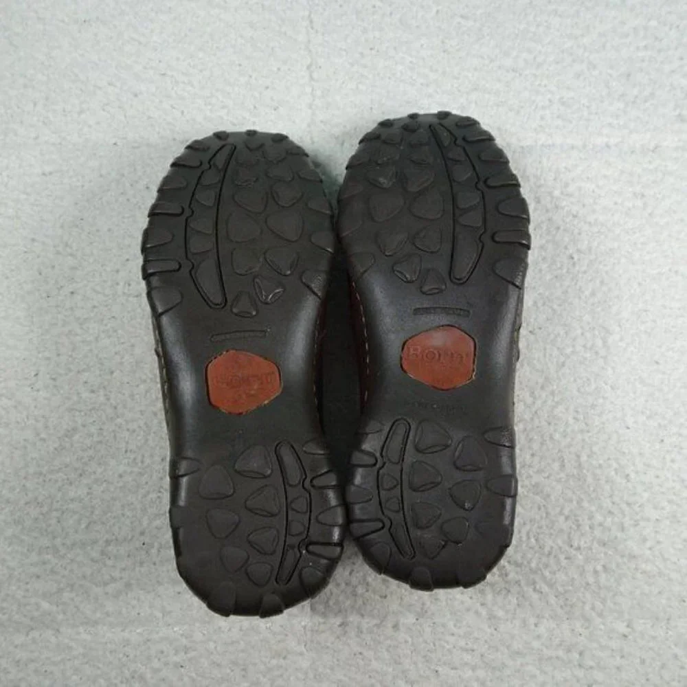 Born Brown Leather Loafers Shoes M6306 Size 10